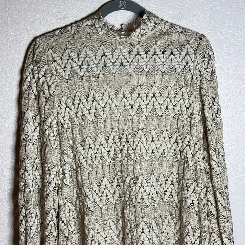 Free People Simone Lace Dress Size Small In Neutral Cream Tan - Picture 9 of 12
